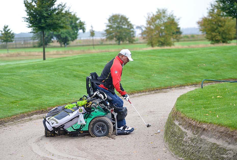 Deutscher Meister 2019 in der Kategorie Rollstuhlfahrer ist Christian Nachtwey vom GC Rittergut Rothenberger Haus. (Foto: DGV/Wirtz)