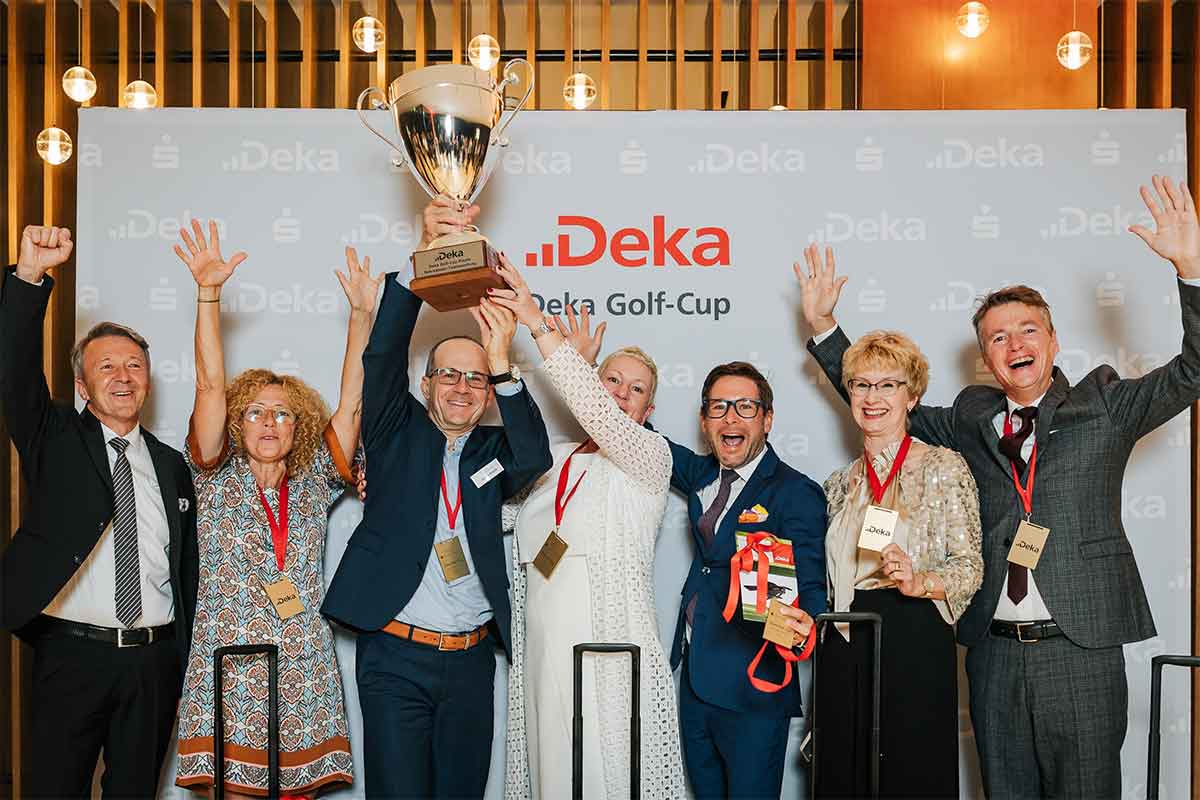 Das Siegerteam beim Finale des Deka Golf-Cup 2022 kommt von der Sparkasse Hochschwarzwald (Fotocredit: Deka/Kuberski)