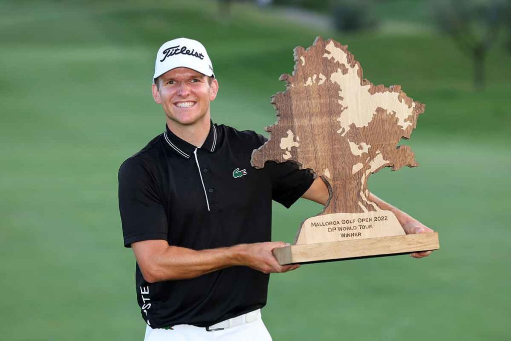 Yannik Paul holt bei der Mallorca Golf Open 2022 seinen ersten Titel auf der DP World Tour (Foto: Getty Images)