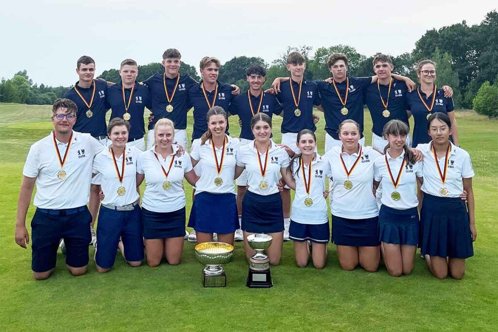 Die Siegerteams des Jugendländerpokals 2023 der Mädchen und Jungen des Golfverbands Berlin-Brandenburg (Foto: Golf Fleesensee)