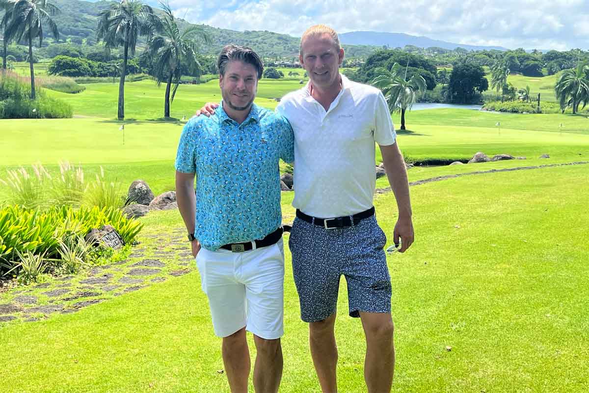 Markus Scheck (GT) mit Marcel Siem im Heritage Resort auf Mauritius