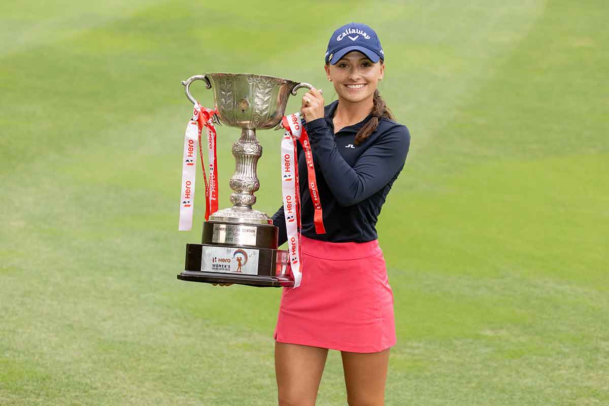 Der erste Profisieg für Aline Krauter bei der Hero Women‘s Indian Open 2023 im DLF Golf & Country Club vor den Toren Delhis (Foto: LET/Tristan Jones)