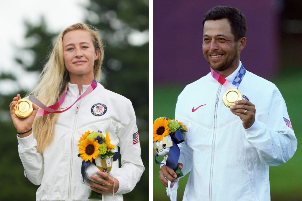 Nelly Korda und Xander Schauffele setzten sich bei den Olympischen Spielen 2021 durch (Foto: Picture Alliance)