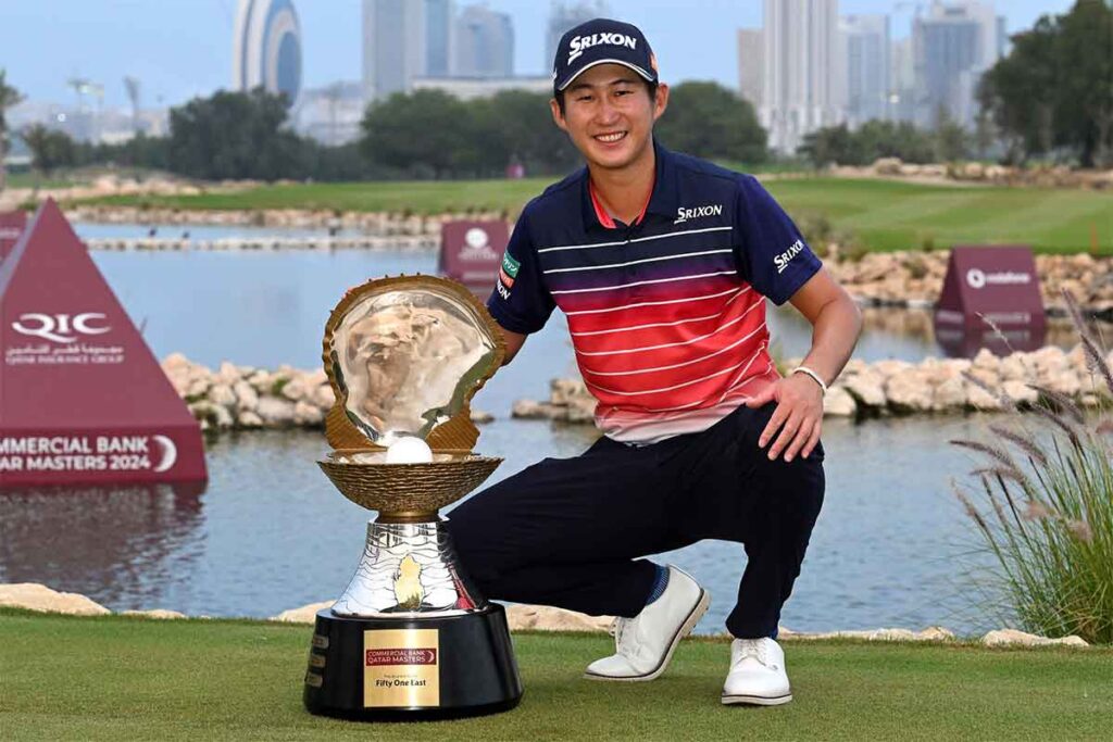 Erster Sieg auf der DP World Tour beim Commercial Bank Qatar Masters 2024: Rikuya Hoshino (Foto: DP World Tour/Getty Images)