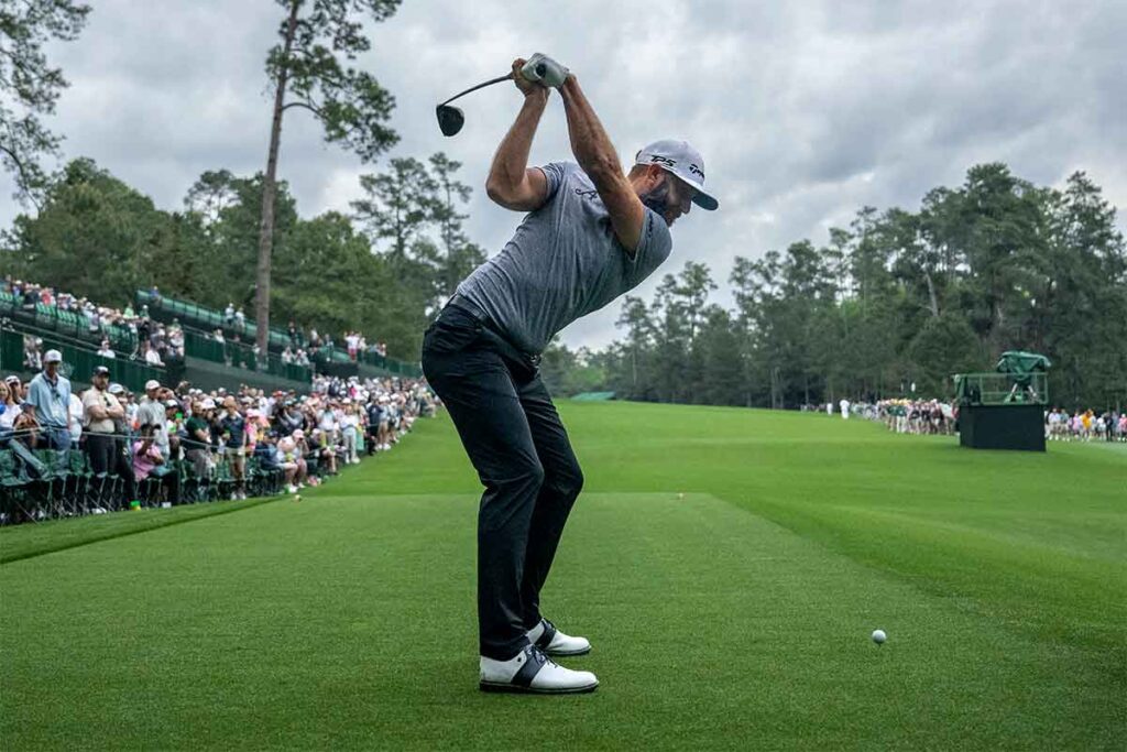 Dustin Johnson während der Dienstags-Proberunde des 88. Masters 2024 (Foto: Augusta National Golf Club)