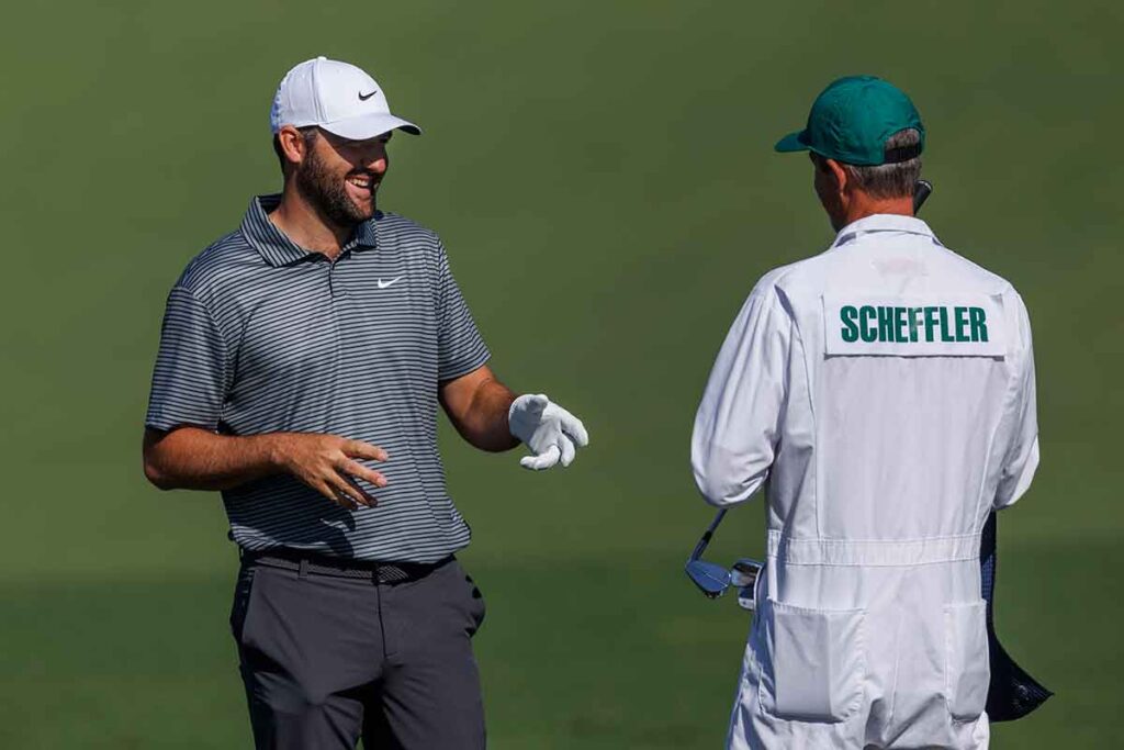 Scottie Scheffler während der Montags-Proberunde des 88. Masters 2024 (Foto: Augusta National Golf Club)