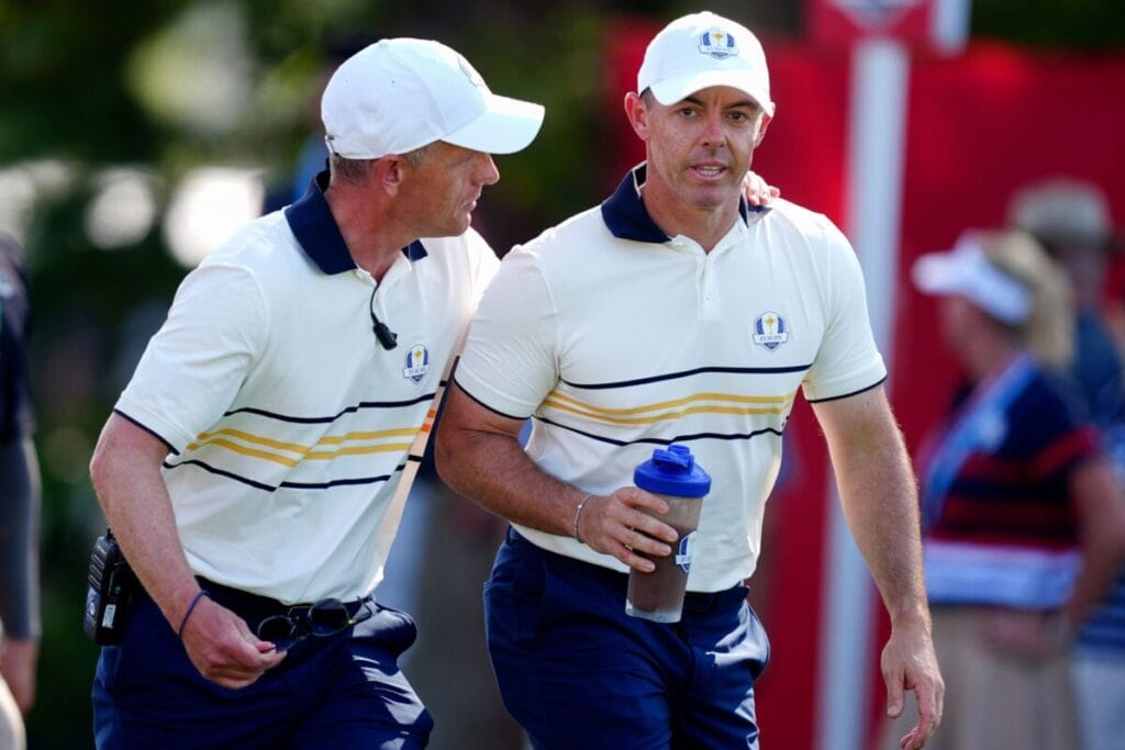 Rory McIlroy hatte beim Ryder Cup 2025 mit wüsten Beschimpfungen zu kämpfen. Jetzt entschuldigte sich der PGA-Chef (Foto: Picture Alliance)