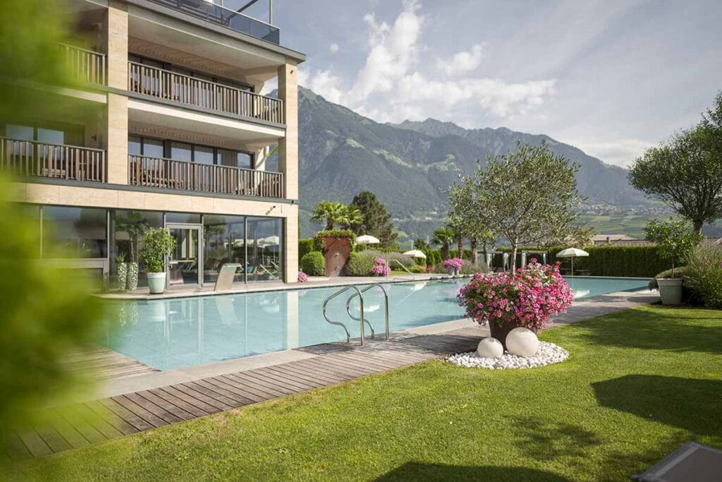 Wohlfühloase: Das 5-Sterne La Maiena Resort ist Gründungsmitglied u. a. des Golfclubs Lana