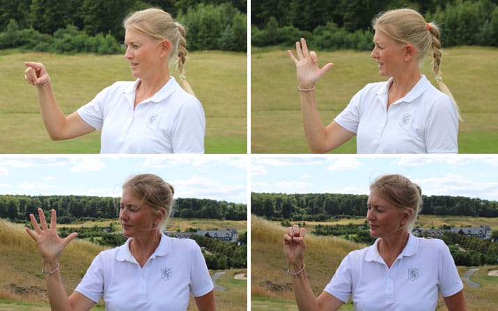 Neuroathletisches Golftraining: Spannungsregulation der Handgelenke, damit das Gehirn alle Gelenke nutzen kann