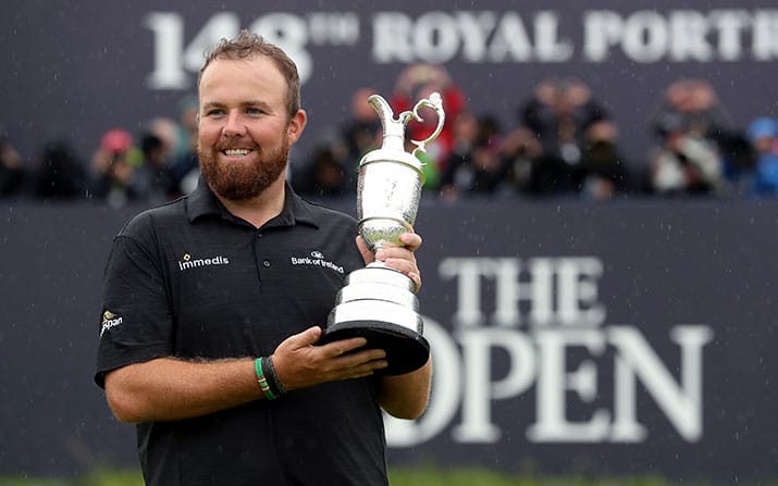 Shane Lowry feiert seinen Sieg bei der Open Championship 2019 im Royal Portrush Golf Club (Foto: picture-alliance)