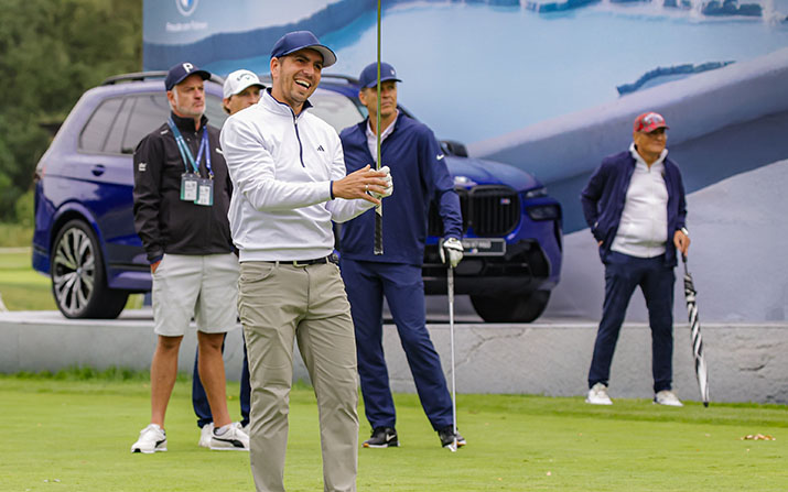 37. BMW International Open Pro-Am: Philipp Lahm und Oliver Bierhoff am Abschlag