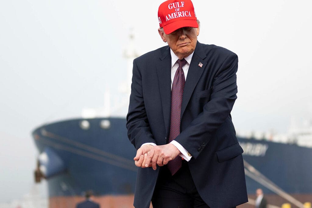 Griff-Check: Donald Trump bei einer Veranstaltung in Corpus Christi, Texas