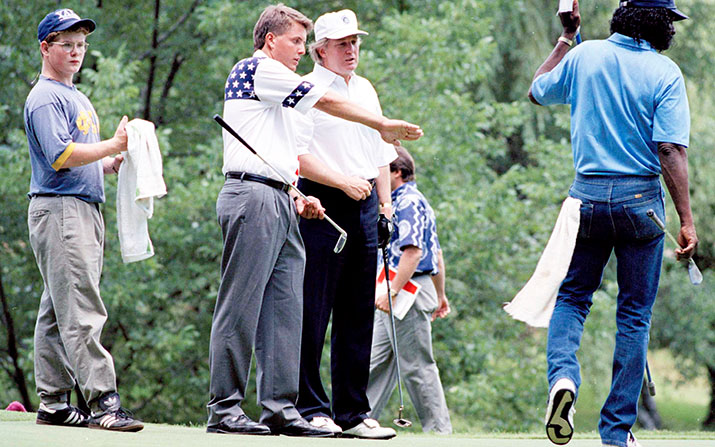 Schon seit langem Golffan: Trump und U.S. Amateur Champion 1991,Phil Mickelson, in Winged Foot, New York
