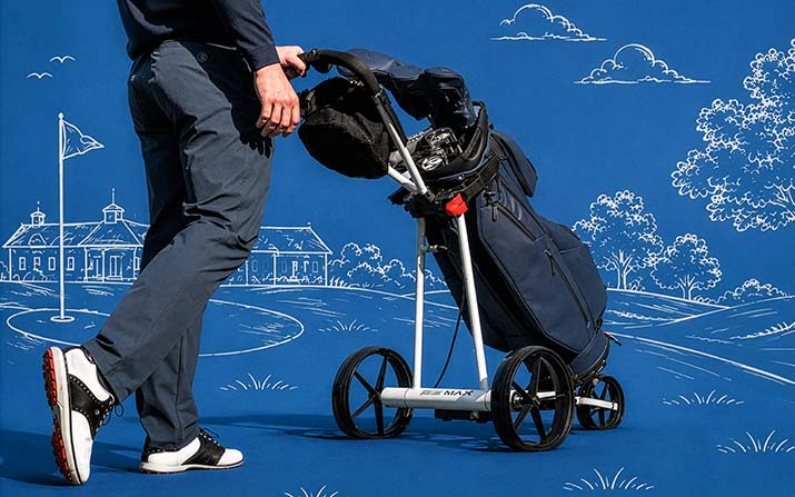 Perfekt aufeinander abgestimmt: Der BIG MAX e-Ti mit BIG MAX Dri Lite Prime Golfbag
