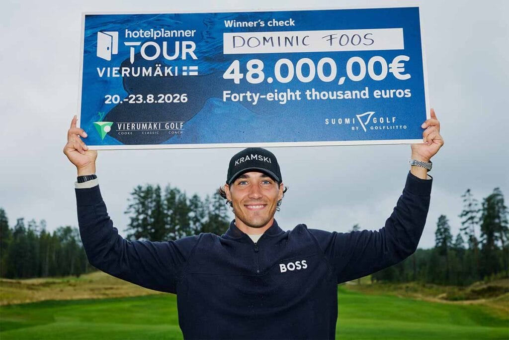 Dominic Foos gewinnt die Vierumäki Finnish Challenge 2026 (Foto: Getty Images via DP World Tour)