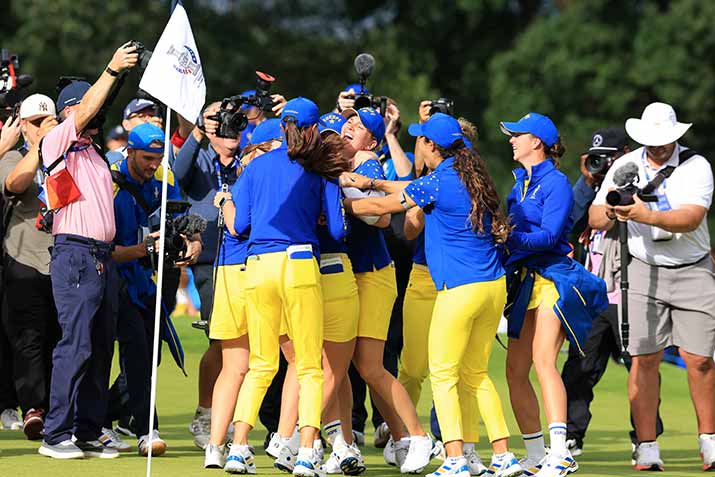 Team Europe feiert den Sieg bei 20. Solheim Cup 2026 mit 15:13 Punkten (Foto: LET)